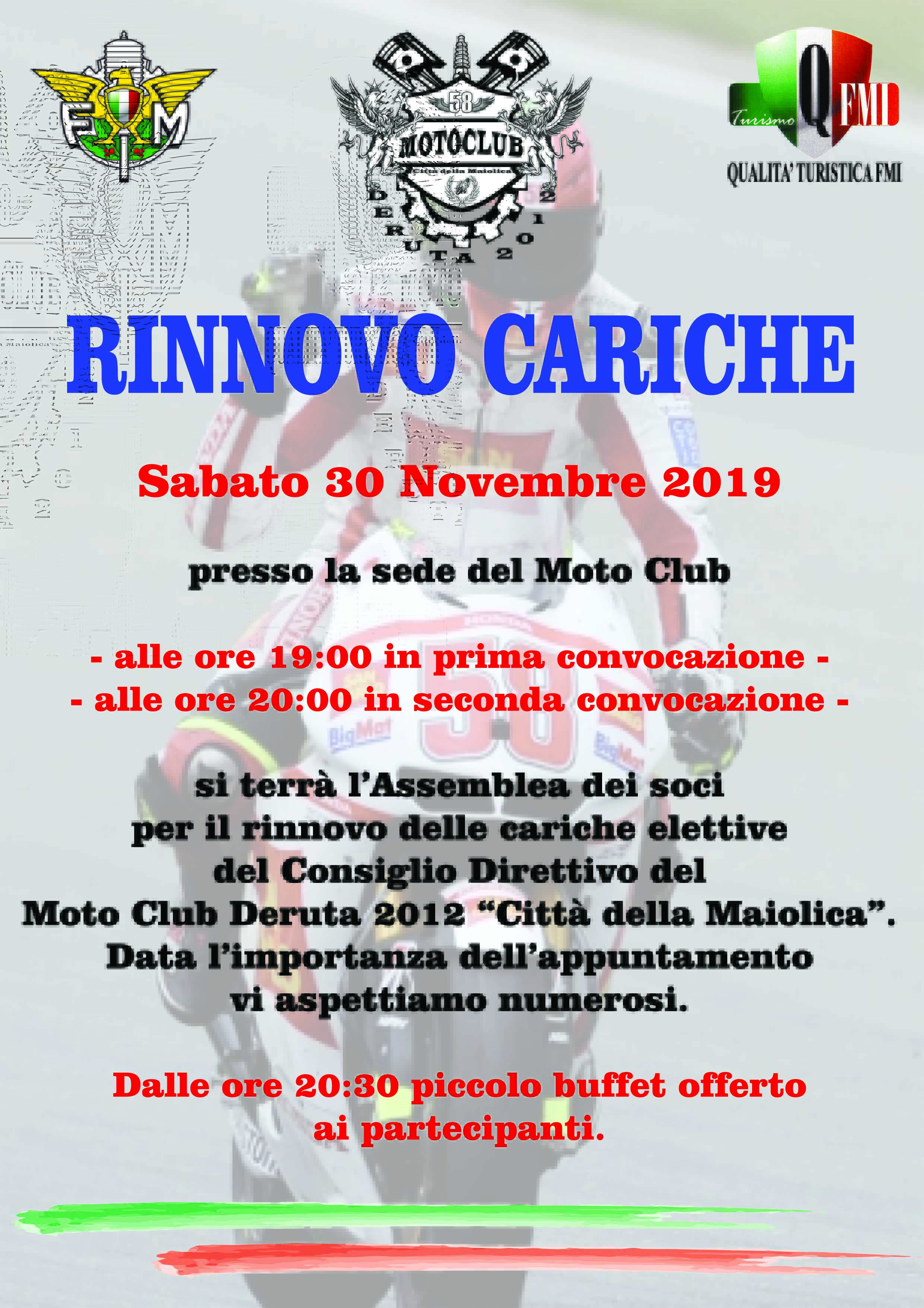 30 Novembre – Rinnovo Cariche Moto Club