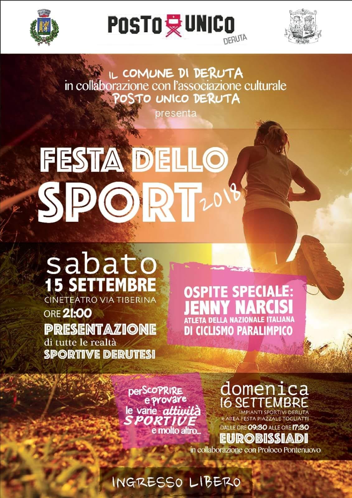 15 Settembre – FESTA DELLO SPORT a DERUTA