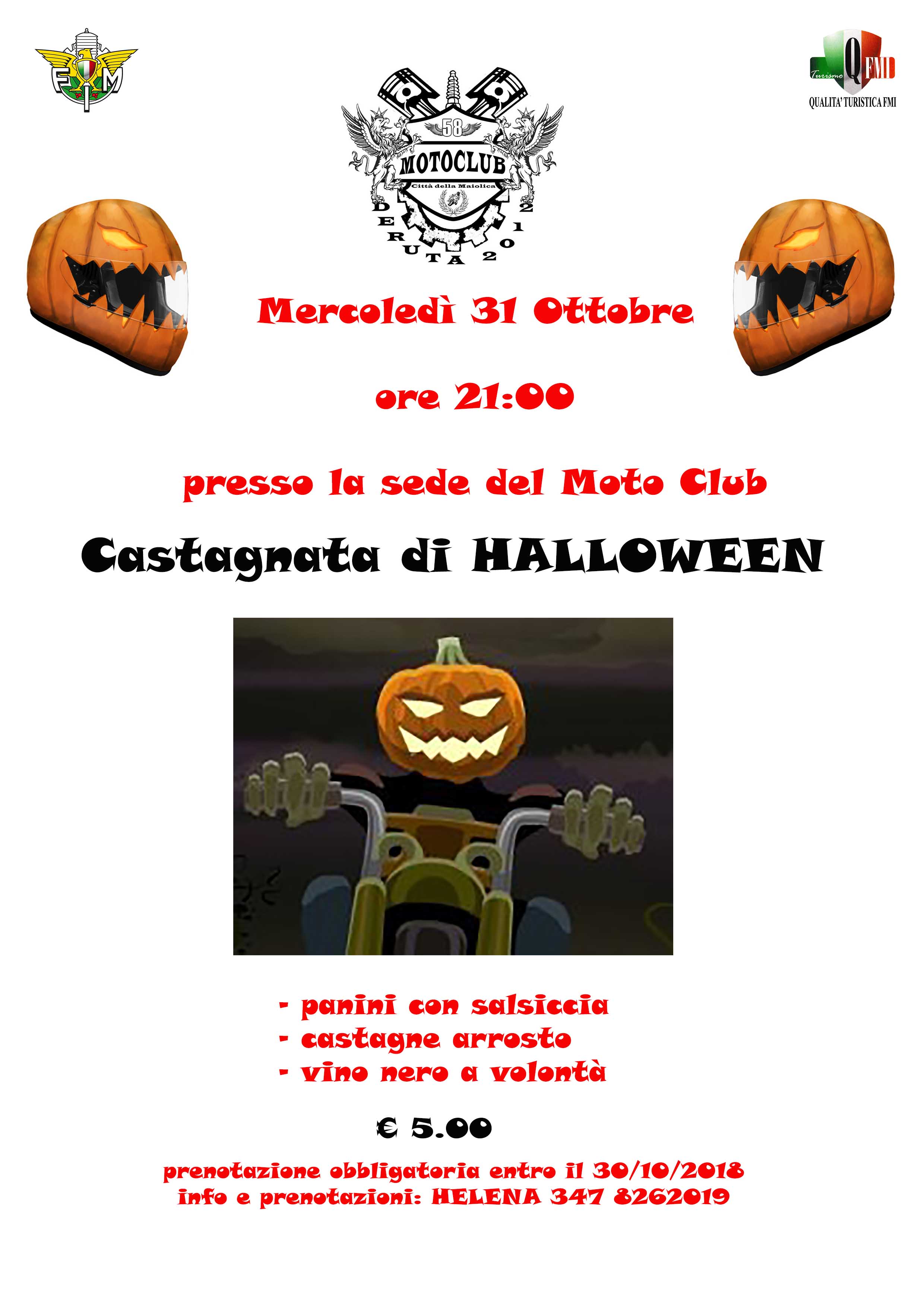 31 Ottobre – Castagnata di HALLOWEEN