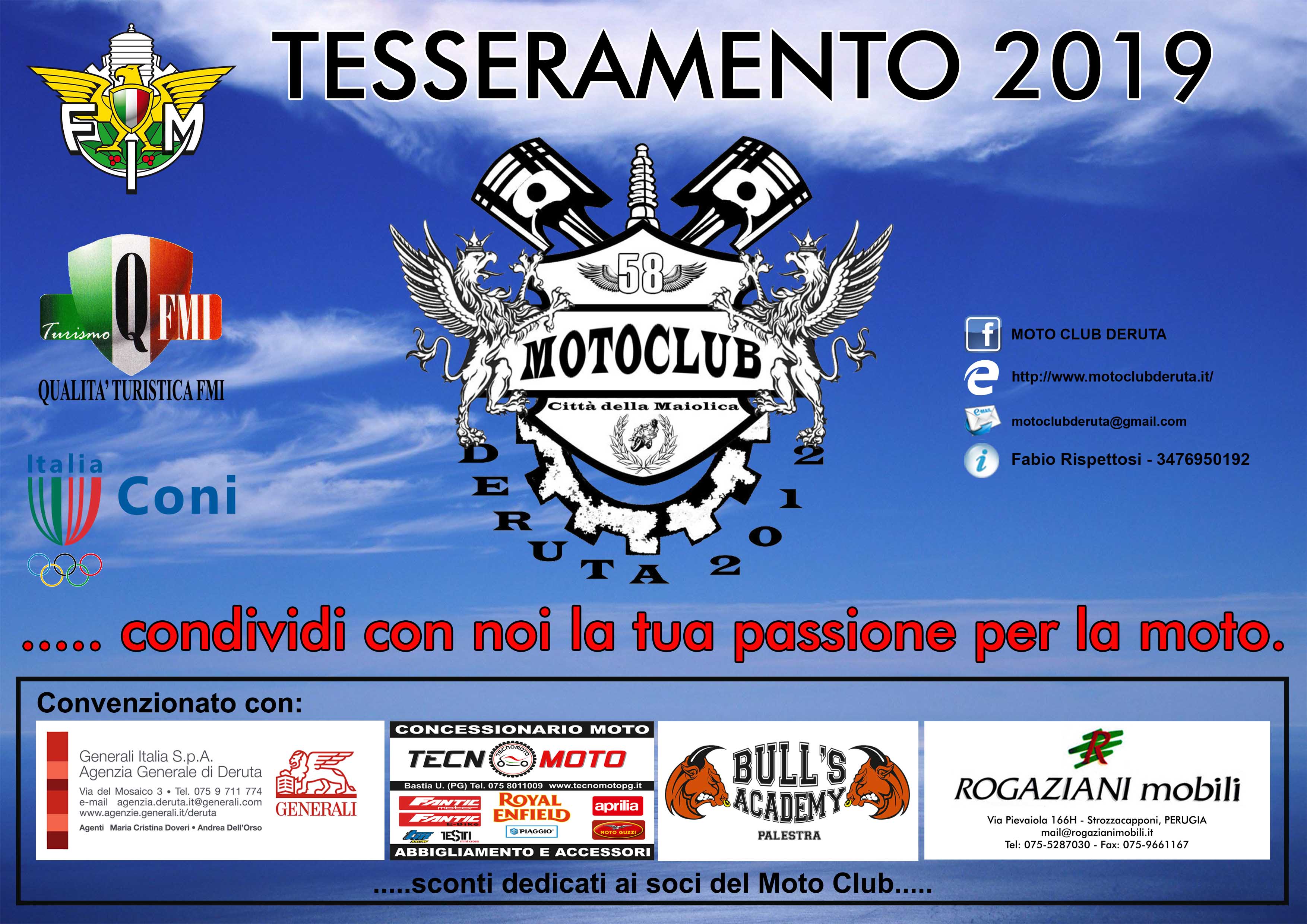 14 Gennaio – Campagna Tesseramento 2019