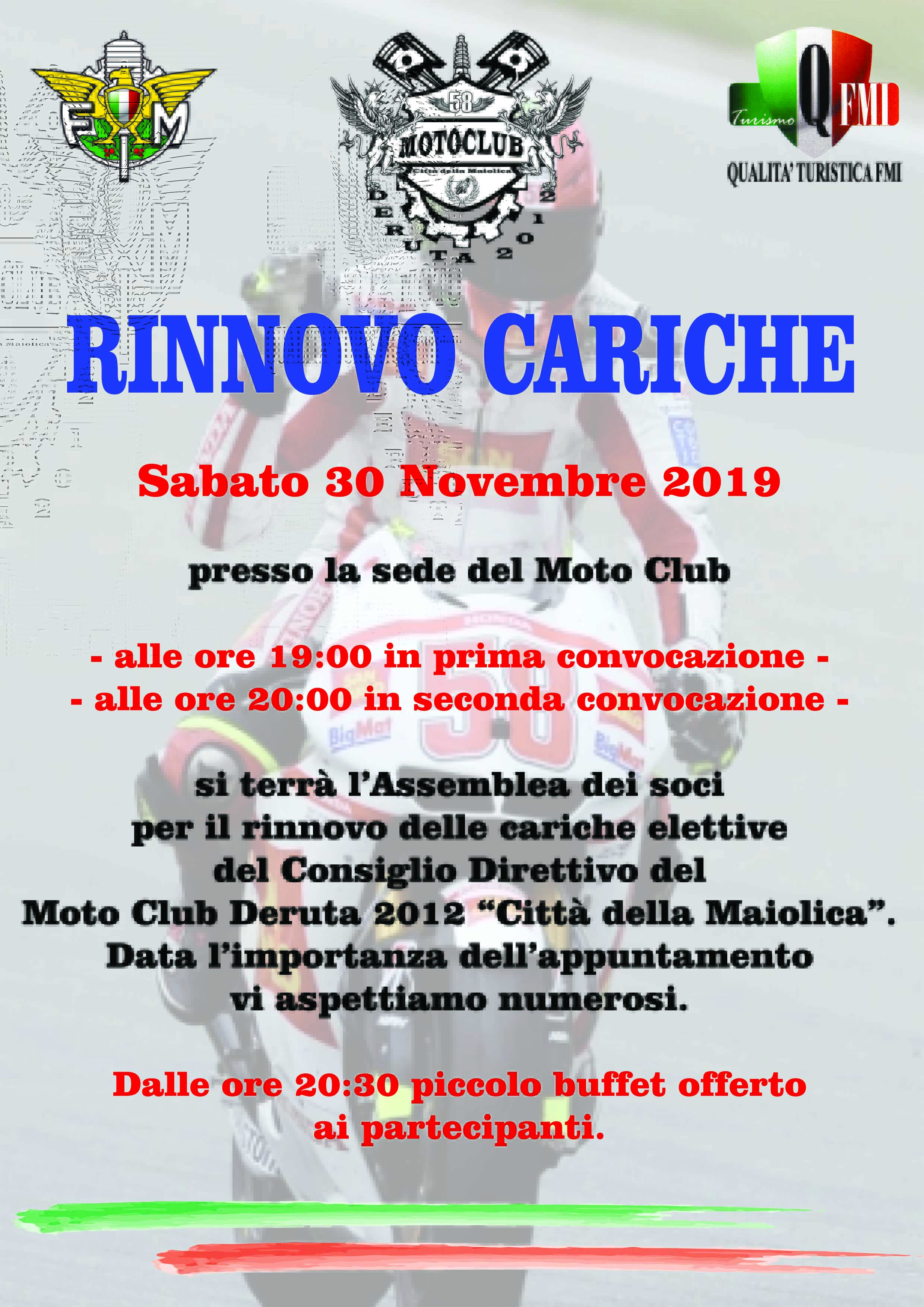 30 Novembre – Rinnovo Cariche Moto Club